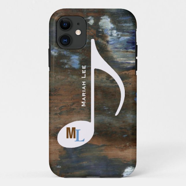 custom music note aged texture Case-Mate iPhone case (Back)