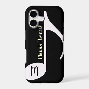 Custom music note on Black