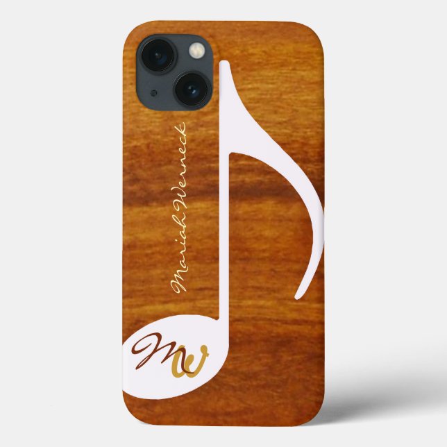 custom music note on wood Case-Mate iPhone case (Back)