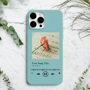 Custom Music Player Song Plaque iPhone 15 Case