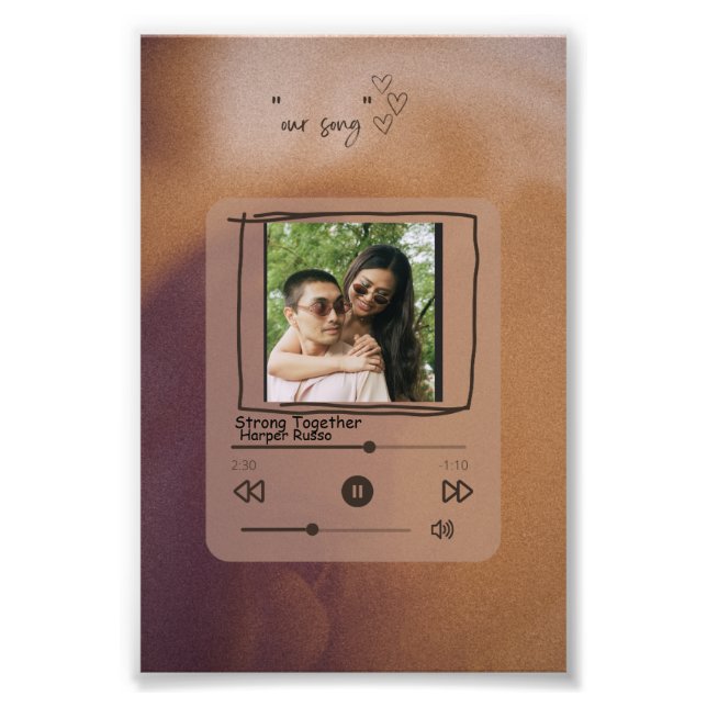 Custom Music Song Album Couple Photo (Front)