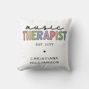 Custom Music Therapist Music Therapy Graduation Cushion