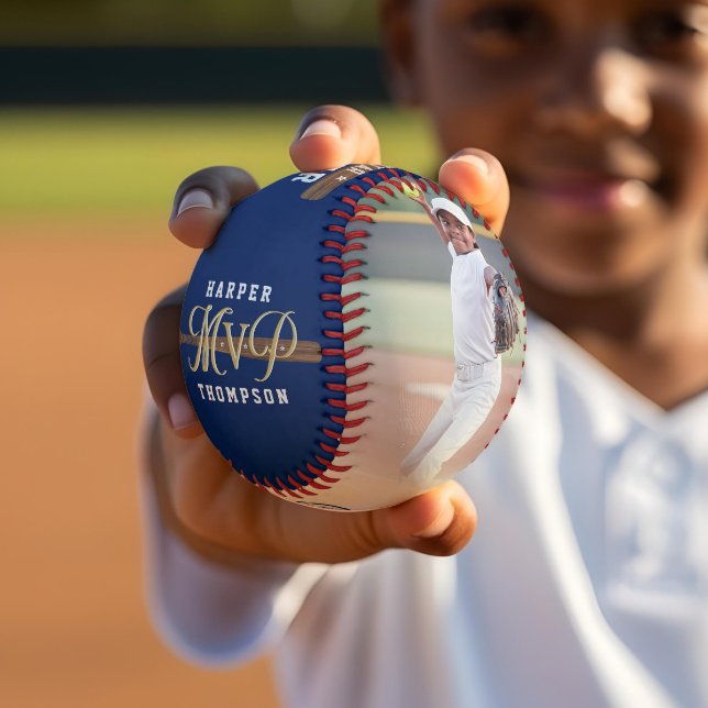 Custom MVP Player Sports Photo Collage Keepsake Baseball (Custom MVP Player Sports Photo Collage Keepsake Baseball)