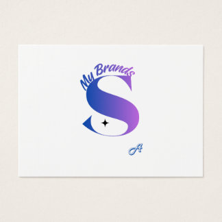 Custom "My Brands" Letter S Monogram Card & Tag