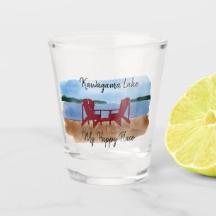 Custom My Happy Place Shot Glass