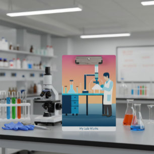Custom "My Lab Works" Science & Laboratory Clipboard