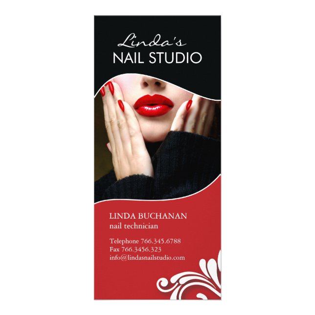 CUSTOM NAIL TECHNICIAN RACK CARD (Front)