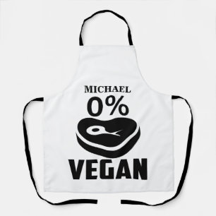 Custom name 0 % vegan  apron