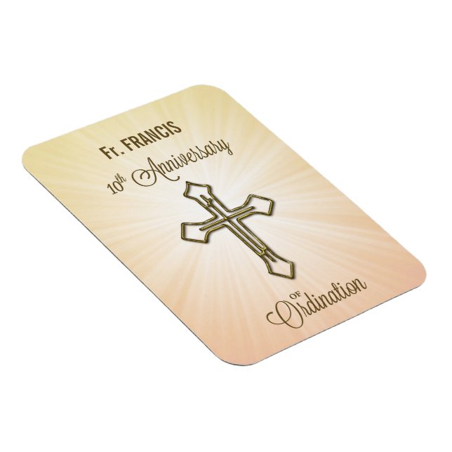 Custom Name, 10th Anniversary of Ordination Magnet (Right Side)