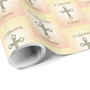 Custom Name, 10th Anniversary of Ordination Wrapping Paper