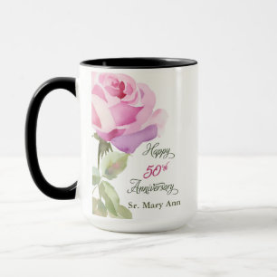 Custom Name 50th Anniversary Catholic Jubilee Nun Mug