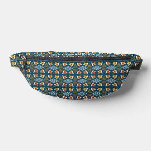 Custom Name Abstract Geometric Pattern Bum Bags