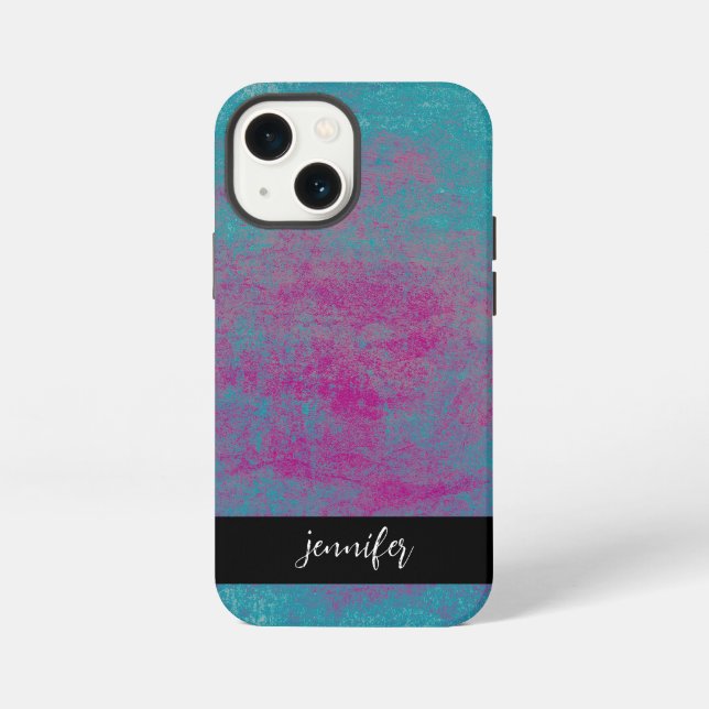 Custom name Abstract grunge texture iPhone Case (Back)