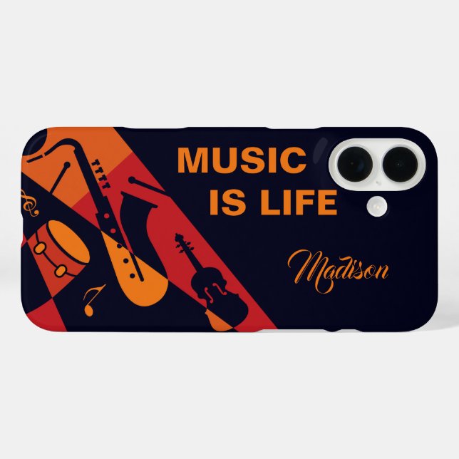 Custom name Abstract Music phone cases (Back (Horizontal))