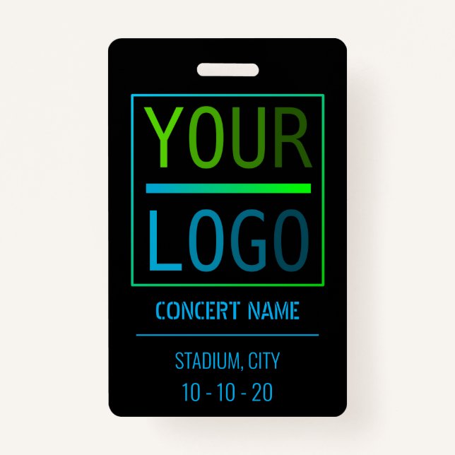 Custom name acess all access pass concert ID badge (Front)