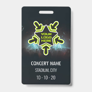 Custom name acess all access pass concert ID badge