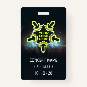 Custom name acess all access pass concert ID badge