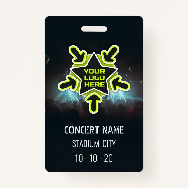 Custom name acess all access pass concert ID badge (Front)