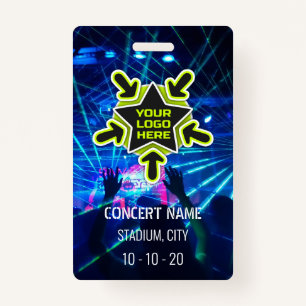 Custom name acess all access pass concert ID badge