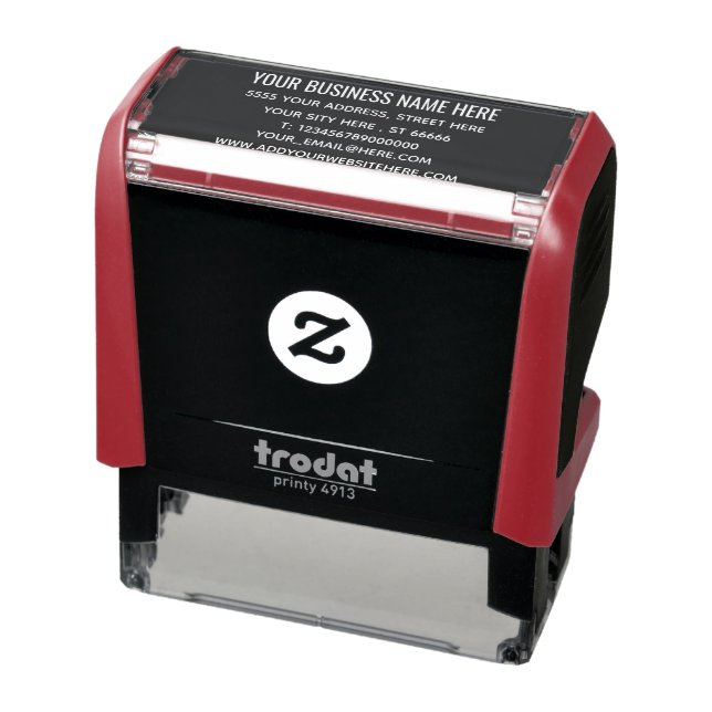 Custom Name Address Info Stamp - Choose Colour (Product)