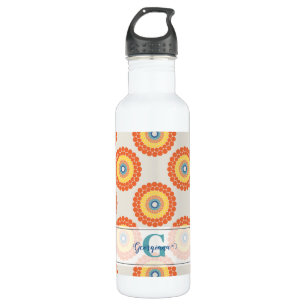 Custom Name Aegean Summer Radiant Dot Mandala 710 Ml Water Bottle