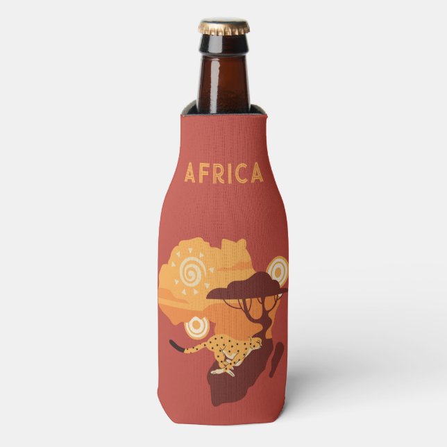 Custom Name Africa Bottle Cooler (Bottle Front)