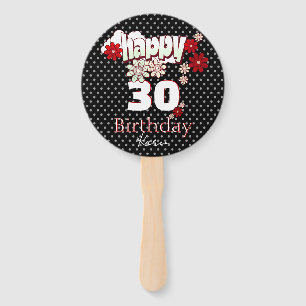 Custom Name & Age, Happy Birthday Hand Fan