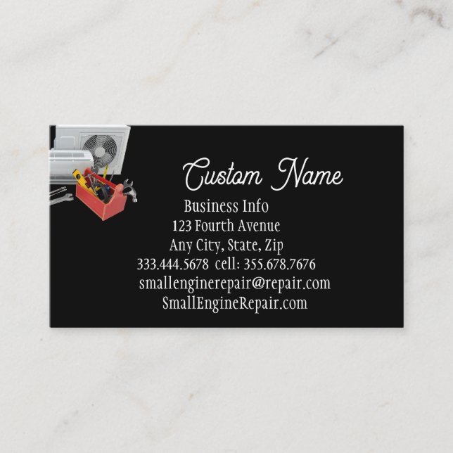 Custom Name Air Condition Heating Repair, Business Card (Front)
