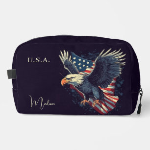 Custom Name American Eagle Dopp Kit