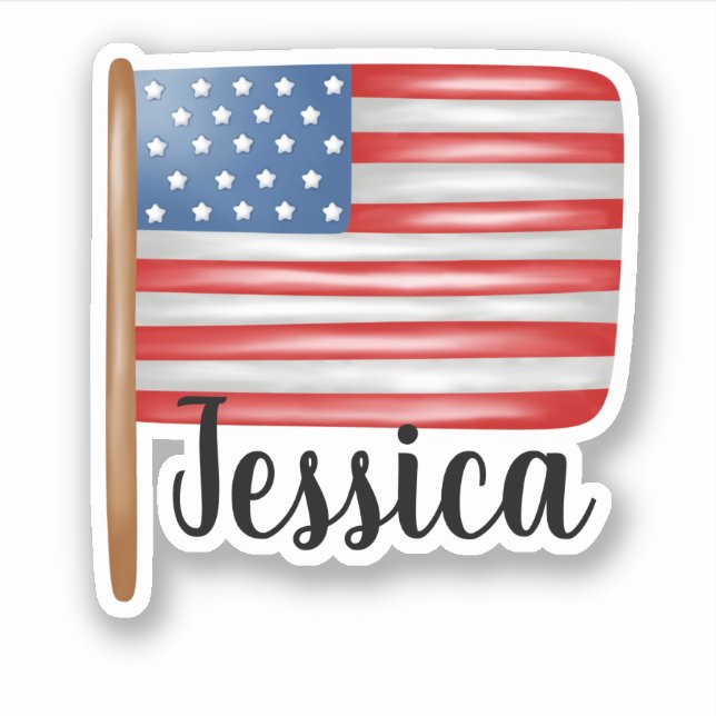 CUSTOM NAME AMERICAN FLAG (Front)