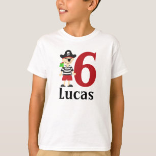 Custom name and age Pirate Birthday T-Shirt