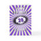 Custom name and age purple splash retro birthday