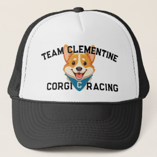 Custom Name and Colours Corgi Racing Trucker Hat