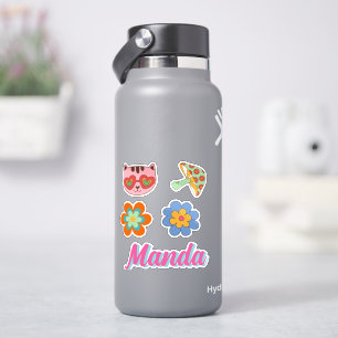 Custom Name and Element Retro Cut Vinyl Sticker
