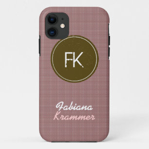 custom name and initials iPhone 11 case