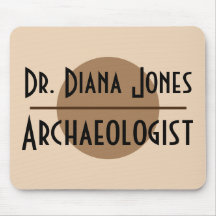 Custom Name and Job Minimalist Modern Brown Circle