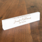 Custom Name And Job Title Elegant White