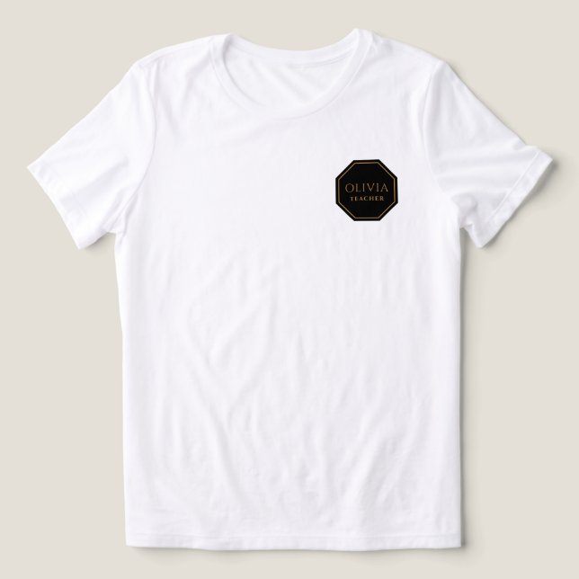 Custom Name and Job Title Printed Tri-Blend Tee (Design Front)