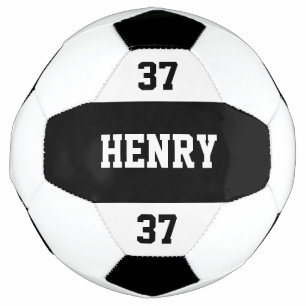 Custom Name and Number Cool Modern Personalised Soccer Ball