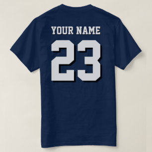 Custom Name and Number Jersey Sports T-Shirt