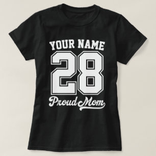 Custom Name and Number Shirt, Proud Mum T-Shirt