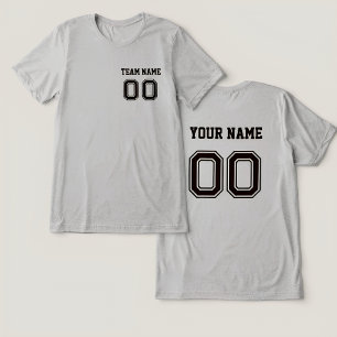 Custom Name and Number Sports Team Jersey T-Shirt Tri-Blend Shirt