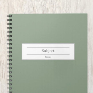 Custom Name and School Subject Hardcover Notebook