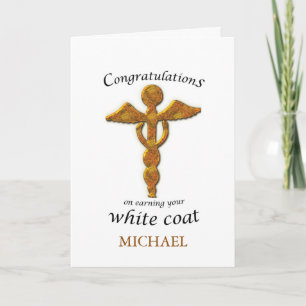 Custom Name and School White Coat Ceremony Medical Card