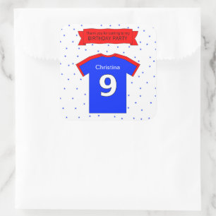 Custom name and text 9th birthday party square sticker