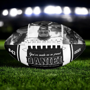 Custom Name and Text Photo Keepsake Gift Football