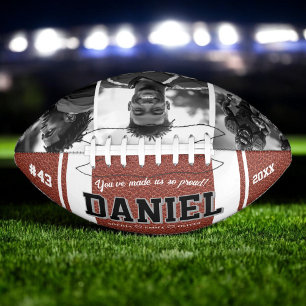 Custom Name and Text Photo Keepsake Gift Football