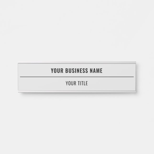 Custom Name and Title Door Sign - Your Colours (Front)