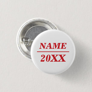 Custom Name and Year Election Support White 3 Cm Round Badge
