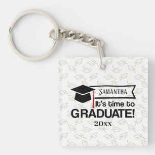 Custom Name and Year Graduation Gift Keychain